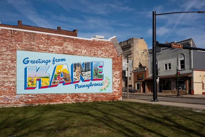 A mural in Kane, Pennsylvania. A mural in Kane, Pennsylvania.