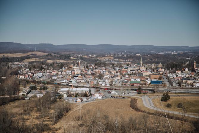 A view of Hollidaysburg in Blair County, Pennsylvania. A view of Hollidaysburg in Blair County, Pennsylvania.