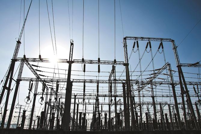 A transformer substation.