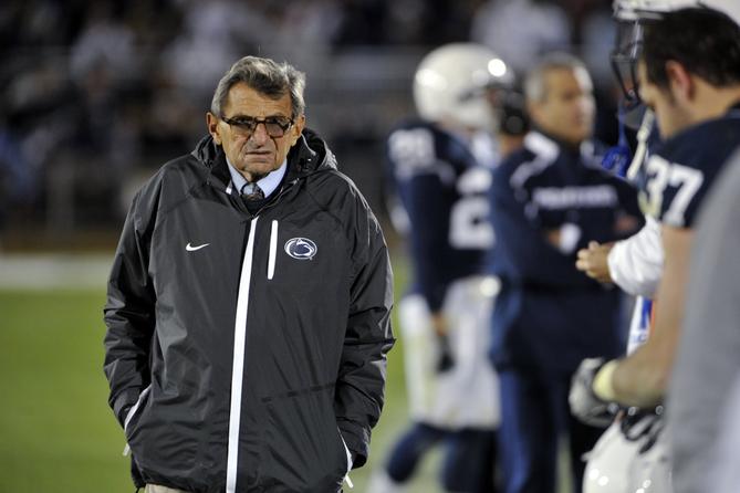 Former Penn State head football coach Joe Paterno in 2010 Former Penn State head football coach Joe Paterno in 2010
