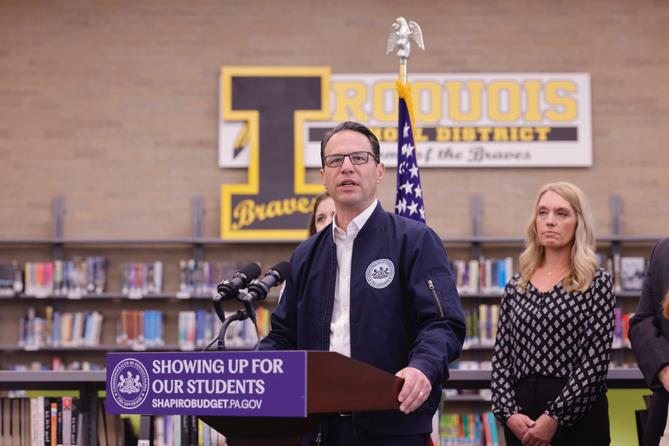 Gov. Josh Shapiro visits Erie County Junior and Senior High School. Gov. Josh Shapiro visits Erie County Junior and Senior High School.