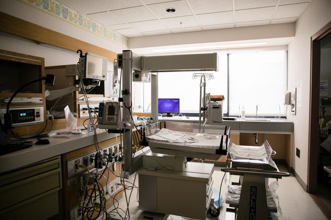 A patient room at Milton S. Hershey Medical Center. A patient room at Milton S. Hershey Medical Center.