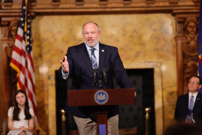 Pennsylvania House Minority Leader Jesse Topper (R., Bedford). Pennsylvania House Minority Leader Jesse Topper (R., Bedford).