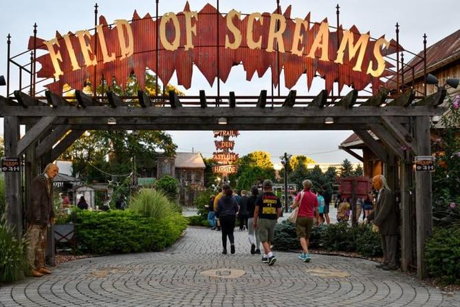 A photo of the entrance to Field of Screams in Mountville, Lancaster County, from the 2020 season. A photo of the entrance to Field of Screams in Mountville, Lancaster County, from the 2020 season.