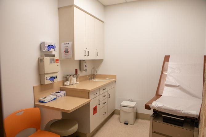 A room at a health care facility A room at a health care facility