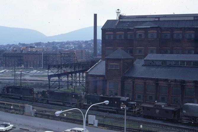 The former Pennsylvania Railroad Master Mechanic’s Building in Altoona, pictured in the 1960s. Today, this building is home to the Railroaders Memorial Museum. The former Pennsylvania Railroad Master Mechanic’s Building in Altoona, pictured in the 1960s. Today, this building is home to the Railroaders Memorial Museum.