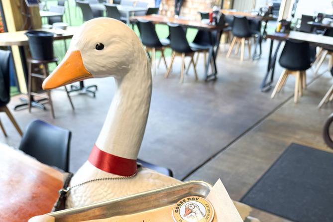 A goose flatbread. A goose flatbread.
