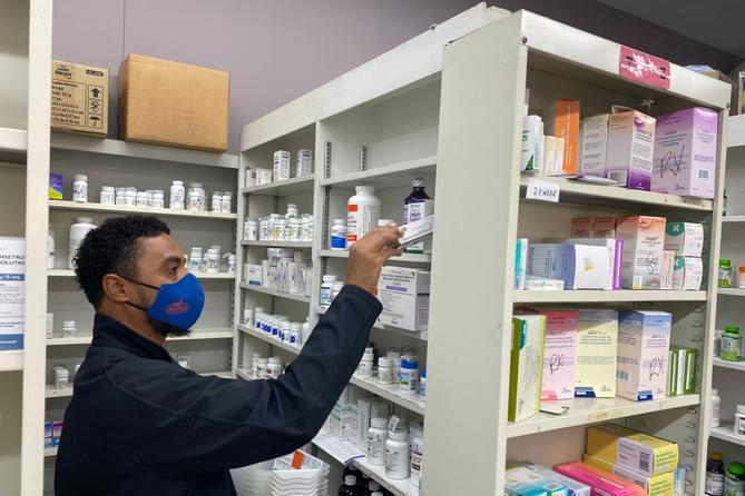Kaye'l Marrero, a pharmacy technician and front-end supervisor at Minnich's Pharmacy in York County, gathers medications. Kaye'l Marrero, a pharmacy technician and front-end supervisor at Minnich's Pharmacy in York County, gathers medications.