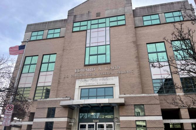 Exterior of the Edward N. Cahn U.S. Courthouse & Federal Building on Mon., Dec. 8, 2025 in Allentown, Pennsylvania. Exterior of the Edward N. Cahn U.S. Courthouse & Federal Building on Mon., Dec. 8, 2025 in Allentown, Pennsylvania.