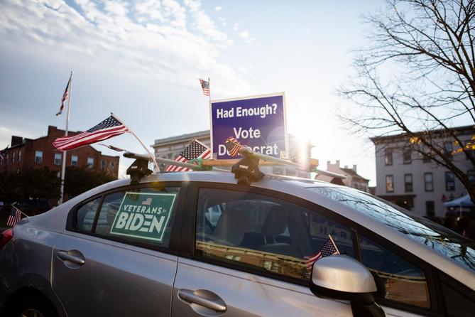 Gettysburg Pennsylvania on Election Day. November 3, 2020. Gettysburg Pennsylvania on Election Day. November 3, 2020.