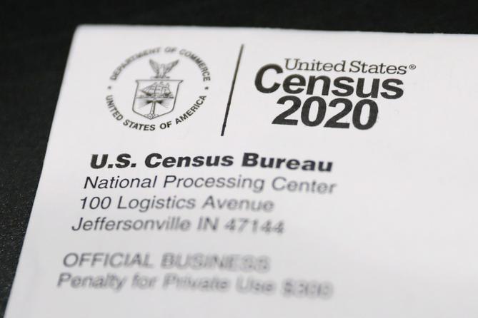 A Census 2020 envelope is pictured in Philadelphia on Thursday, March 12, 2020. As is customary every ten years, U.S. Census questionnaires have been mailed out to the country's households. A Census 2020 envelope is pictured in Philadelphia on Thursday, March 12, 2020. As is customary every ten years, U.S. Census questionnaires have been mailed out to the country's households.