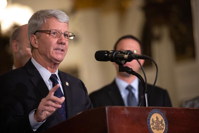 Sen. Tom Killion (R., Delaware), seen here in the Capitol in December 2019, plans to introduce a bill that would provide additional financial assistance to individuals and small businesses.