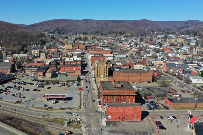 An aerial photo of downtown Bradford in McKean County, located in northern Pennsylvania. An aerial photo of downtown Bradford in McKean County, located in northern Pennsylvania.