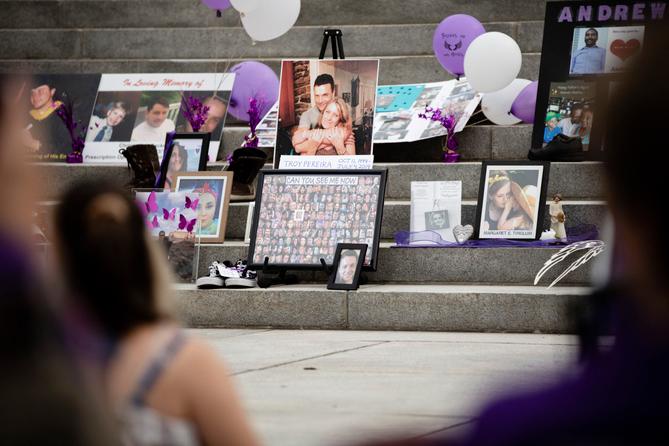 People gather in Harrisburg to honor lives lost to addiction during the 2nd annual Overdose Awareness and Memorial Day. People gather in Harrisburg to honor lives lost to addiction during the 2nd annual Overdose Awareness and Memorial Day.