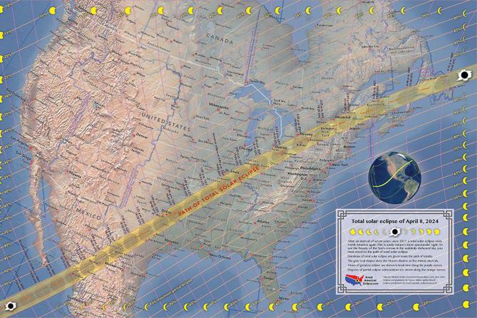 The path of totality. The path of totality.