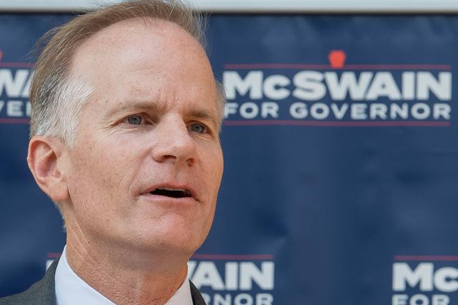 Bill McSwain is a former Trump-appointed U.S. attorney in Philadelphia. Bill McSwain is a former Trump-appointed U.S. attorney in Philadelphia.
