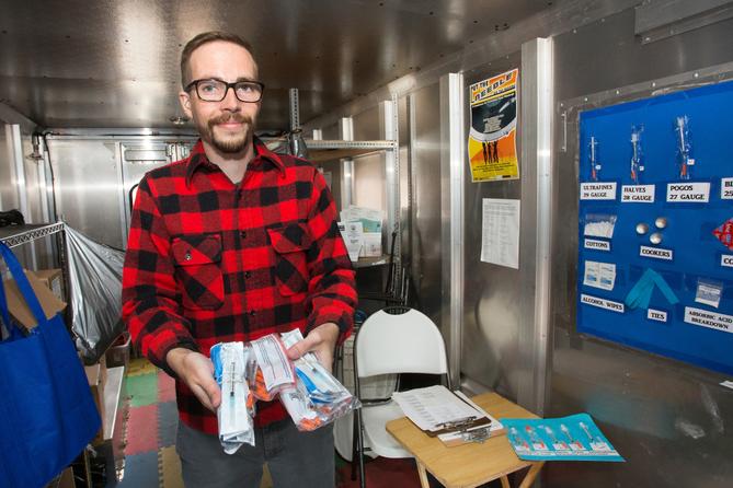 If someone shows symptoms, they’re given gloves, a face mask, and extra harm reduction supplies so they can self-quarantine, said Aaron Arnold, executive director of Prevention Point Pittsburgh. If someone shows symptoms, they’re given gloves, a face mask, and extra harm reduction supplies so they can self-quarantine, said Aaron Arnold, executive director of Prevention Point Pittsburgh.