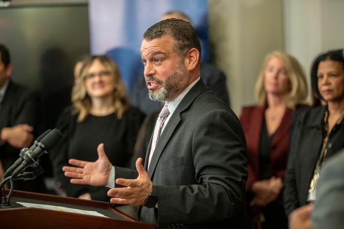 Pennsylvania Secretary of Education Pedro Rivera (seen here at the Community College of Philadelphia in November 2019) Pennsylvania Secretary of Education Pedro Rivera (seen here at the Community College of Philadelphia in November 2019)