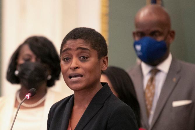 About 500 attorneys and staff work on indigent defense in Philadelphia. That level of support isn't possible in many counties according to Keisha Hudson, the city's Chief Defender. About 500 attorneys and staff work on indigent defense in Philadelphia. That level of support isn't possible in many counties according to Keisha Hudson, the city's Chief Defender.