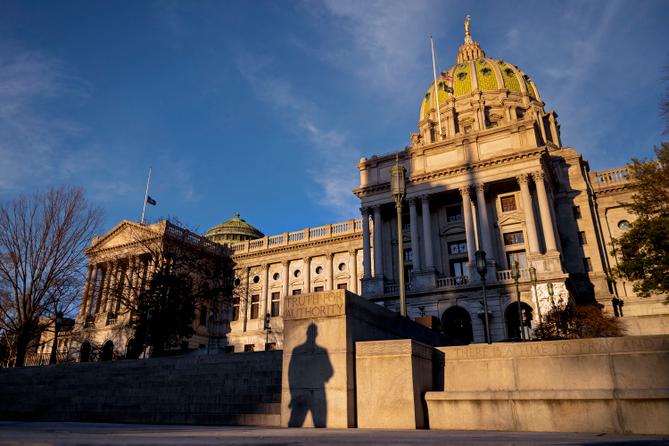 The Pennsylvania Capitol building in Harrisburg. The Pennsylvania Capitol building in Harrisburg.