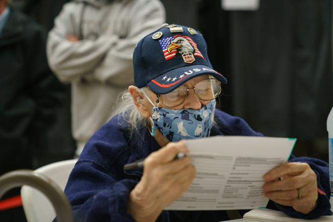 A voter studies a provisional ballot while filling it out in South Philadelphia on Election Night 2020. As of Thursday morning, roughly 27,500 had been processed and reported to the state, unofficial results show. A voter studies a provisional ballot while filling it out in South Philadelphia on Election Night 2020. As of Thursday morning, roughly 27,500 had been processed and reported to the state, unofficial results show.