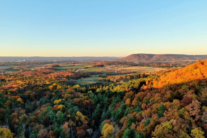 A view of fall foliage and Mount Nittany as seen from Shingletown Gap. A view of fall foliage and Mount Nittany as seen from Shingletown Gap.