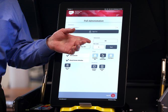 A voting machine in Pennsylvania, where more than 1 million voters will be barred from participating in the primary because they are not registered as a Democrat or Republican. A voting machine in Pennsylvania, where more than 1 million voters will be barred from participating in the primary because they are not registered as a Democrat or Republican.
