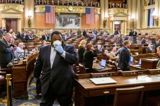 Pennsylvania state lawmakers — led by House Democrats — collected hundreds of thousands of dollars in lodging and meal payments after remote voting was authorized to slow the spread of the coronavirus. Pennsylvania state lawmakers — led by House Democrats — collected hundreds of thousands of dollars in lodging and meal payments after remote voting was authorized to slow the spread of the coronavirus.