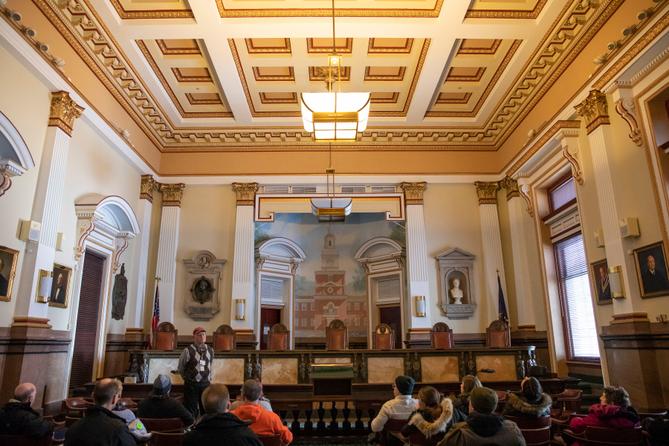 The Pennsylvania Supreme Court chamber in Philadelphia's Old City Hall, where justice heard the Humphrey case. The Pennsylvania Supreme Court chamber in Philadelphia's Old City Hall, where justice heard the Humphrey case.