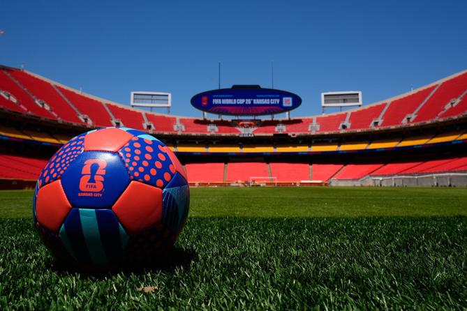 A general view of Arrowhead Stadium as it is rebranded as Kansas City Stadium, Monday, May 11, 2026, ahead of the 2026 FIFA World Cup soccer matches in Kansas City, Mo. A general view of Arrowhead Stadium as it is rebranded as Kansas City Stadium, Monday, May 11, 2026, ahead of the 2026 FIFA World Cup soccer matches in Kansas City, Mo.