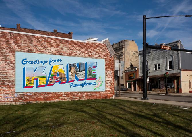 A mural in Kane, Pennsylvania A mural in Kane, Pennsylvania