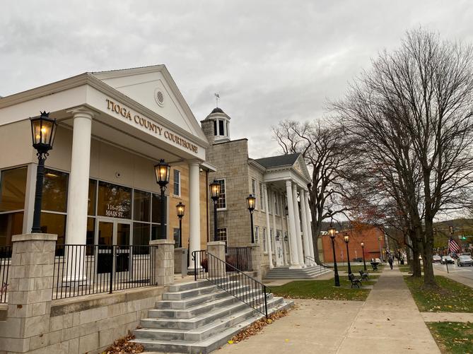 The outside of Tioga County’s courthouse is seen in Wellsboro. The outside of Tioga County’s courthouse is seen in Wellsboro.
