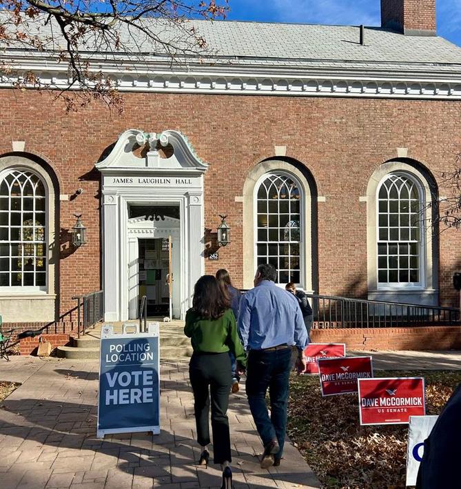 Republican Dave McCormick, who is running for U.S. Senate in Pennsylvania, casts his ballot in the Squirrel Hill neighborhood of Pittsburgh on Election Day in November 2024. Republican Dave McCormick, who is running for U.S. Senate in Pennsylvania, casts his ballot in the Squirrel Hill neighborhood of Pittsburgh on Election Day in November 2024.